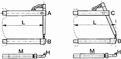 Нижнее изогнутое плечо 508мм (тип D) для клещей 3321, 3322, 3324 - TECNA 4865
